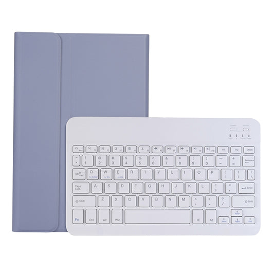A08B Candy Color Bluetooth Keyboard Leather Case with Pen Slot For Samsung Galaxy Tab A8 10.5 2021 SM-X200 / SM-X205(Purple) by buy2fix