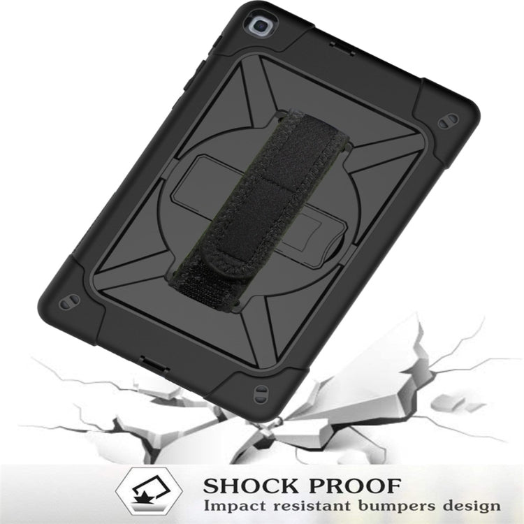 For Galaxy Tab A 8.0 (2019) T290 Contrast Color Silicone + PC Combination Case with Holder(Black) - Tab A 8.0 & S Pen (2019) P200/P205 by buy2fix | Online Shopping UK | buy2fix
