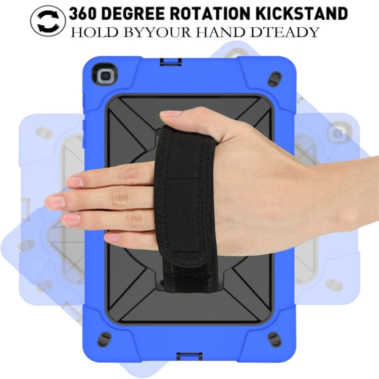 For Galaxy Tab A 8.0 (2019) T290 Contrast Color Silicone + PC Combination Case with Holder(Dark Blue + Black) - Tab A 8.0 & S Pen (2019) P200/P205 by buy2fix | Online Shopping UK | buy2fix
