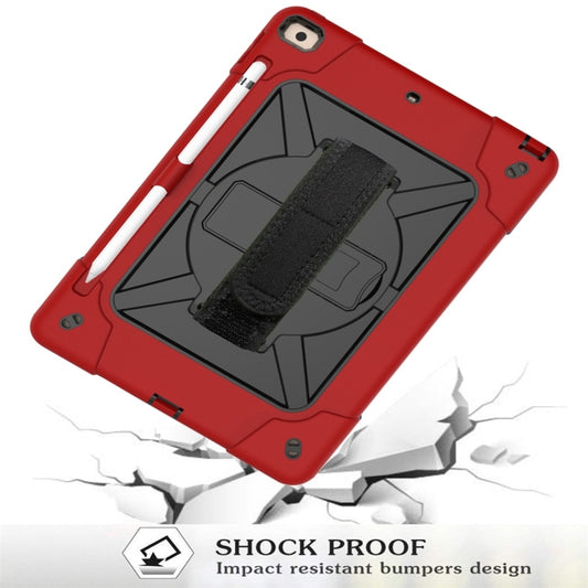 For iPad 10.2 Contrast Color Silicone + PC Combination Case with Holder(Red + Black) - iPad 10.2 Cases by buy2fix | Online Shopping UK | buy2fix