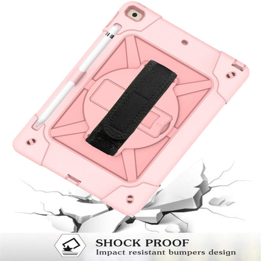 For iPad 10.2 Contrast Color Silicone + PC Combination Case with Holder(Rose Gold) - iPad 10.2 Cases by buy2fix | Online Shopping UK | buy2fix