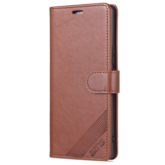 For Honor 60 SE AZNS Sheepskin Texture Flip Leather Phone Case(Brown) by AZNS