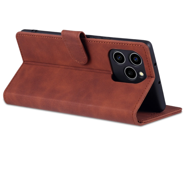 For Honor 60 SE AZNS Skin Feel Calf Texture Horizontal Flip Leather Phone Case(Brown) - Honor Cases by AZNS | Online Shopping UK | buy2fix