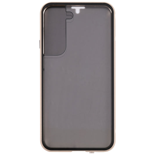 For Samsung Galaxy S22 5G Anti-peeping Magnetic Double-sided Tempered Glass Phone Case(Gold) by buy2fix