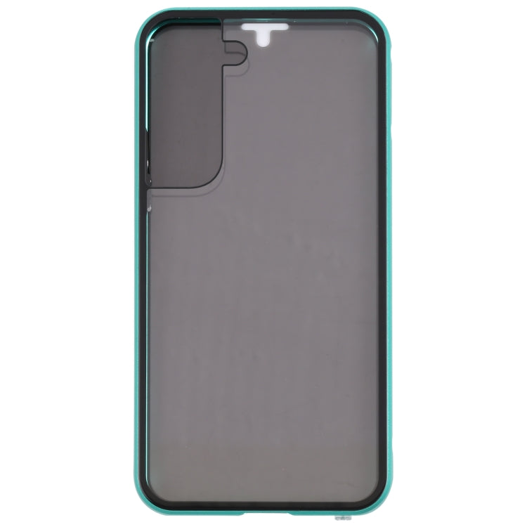 For Samsung Galaxy S22 5G Anti-peeping Magnetic Double-sided Tempered Glass Phone Case(Green) - Galaxy S22 5G Cases by buy2fix | Online Shopping UK | buy2fix