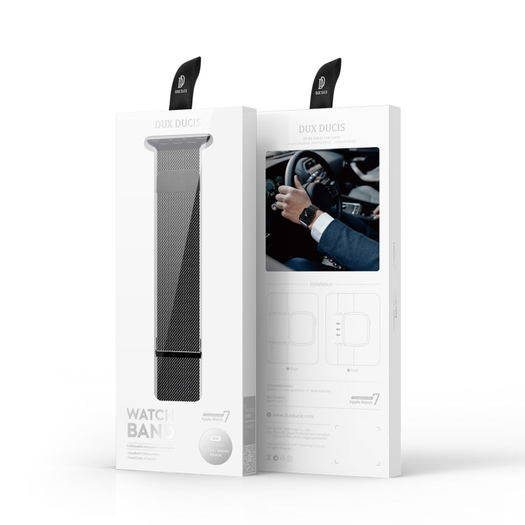 DUX DUCIS Milanese Watchband For Apple Watch Series 9&8&7 41mm / SE 3&SE 2&6&SE&5&4 40mm / 3&2&1 38mm(Black) by DUX DUCIS