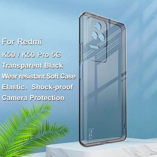 For Xiaomi Redmi K50 / K50 Pro 5G IMAK UX-5 Series Transparent TPU Phone Case(Transparent Black) by imak