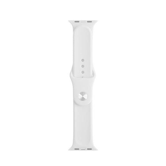 For Apple Watch Series 7 41mm / 6 & SE & 5 & 4 40mm / 3 & 2 & 1 38mm Mutural Liquid Silicone Watch Band(White) by Mutural