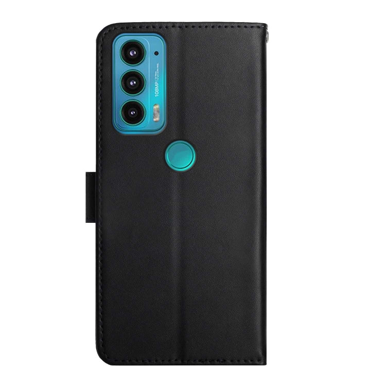 For Motorola Moto Edge 20 Genuine Leather Fingerprint-proof Horizontal Flip Phone Case(Black) - Motorola Cases by buy2fix | Online Shopping UK | buy2fix