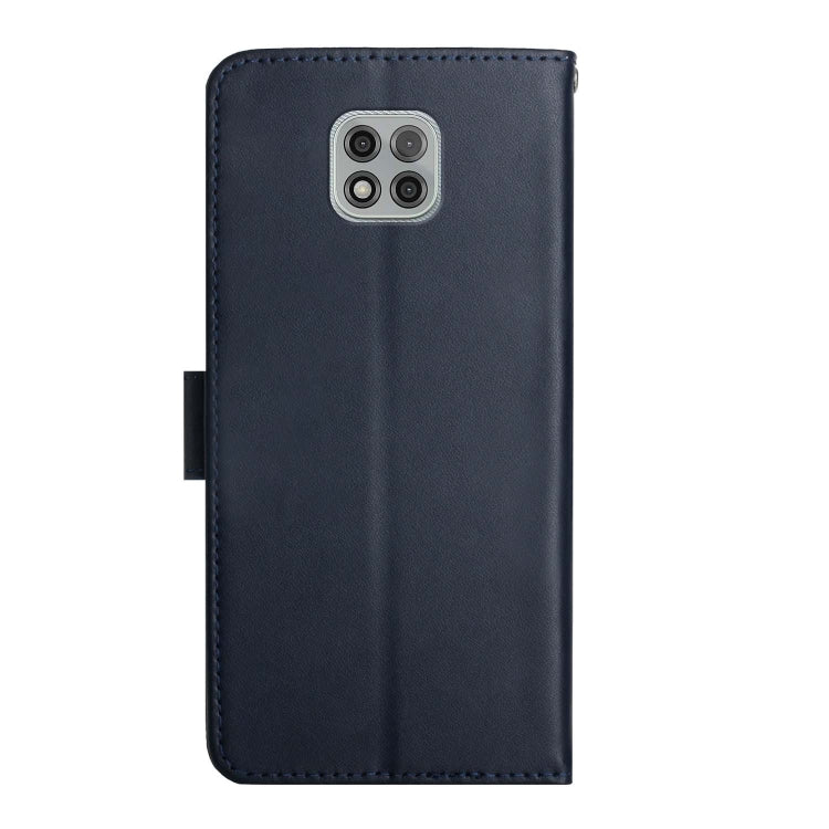 For Motorola Moto G Power 2021 Genuine Leather Fingerprint-proof Horizontal Flip Phone Case(Blue) - Motorola Cases by buy2fix | Online Shopping UK | buy2fix