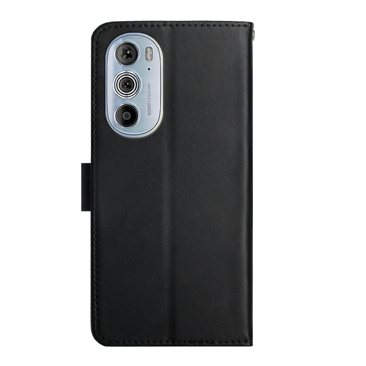 For Motorola Edge 30 Pro Genuine Leather Fingerprint-proof Horizontal Flip Phone Case(Black) - Motorola Cases by buy2fix | Online Shopping UK | buy2fix