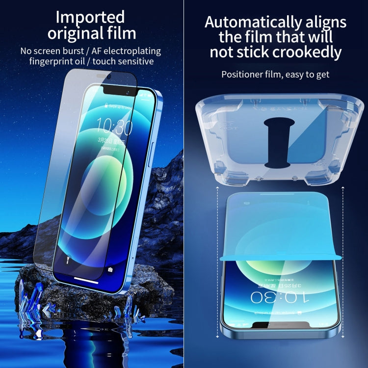 For iPhone 16e / 13 / 13 Pro Fast Attach Dust-proof Anti-static Tempered Glass Film - iPhone 13 Tempered Glass by buy2fix | Online Shopping UK | buy2fix