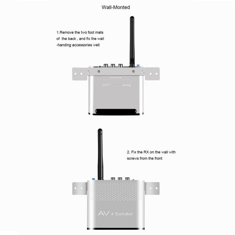 Measy AV530-2 5.8GHz Wireless Audio / Video Transmitter + 2 Receiver, Transmission Distance: 300m, UK Plug (Black) - Set Top Box & Accessories by Measy | Online Shopping UK | buy2fix