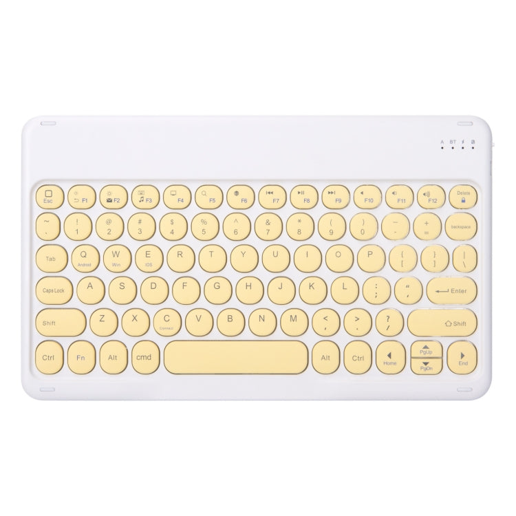 For Xiaomi Pad 6S Pro 12.4 2024 +X3 Candy Color Round Keys Bluetooth Keyboard Leather Case(Lemon Yellow) - Xiaomi Keyboard by buy2fix | Online Shopping UK | buy2fix