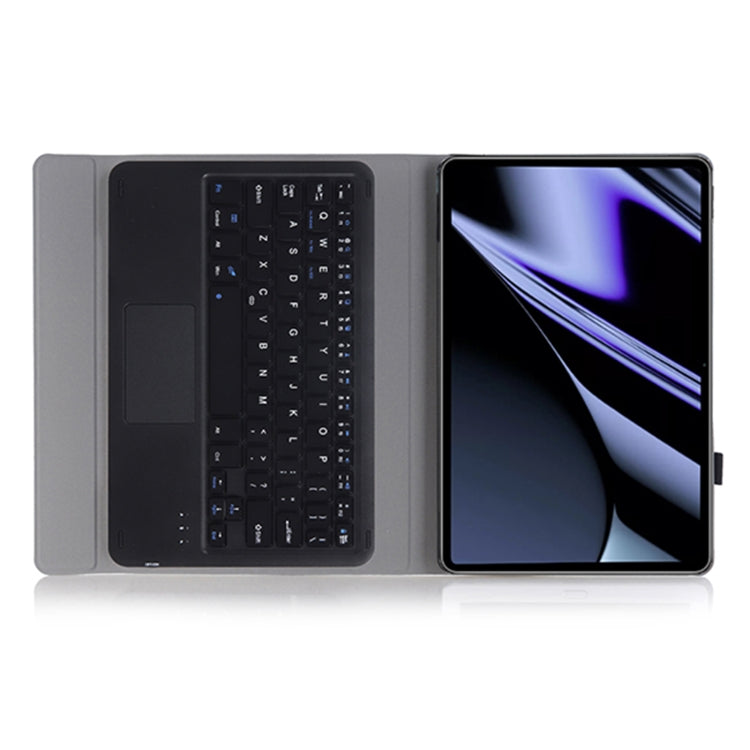 OP11-A Lambskin Texture Ultra-thin Bluetooth Keyboard Leather Case with Touchpad For OPPO Pad 11 inch(Black) - OPPO Keyboard by buy2fix | Online Shopping UK | buy2fix
