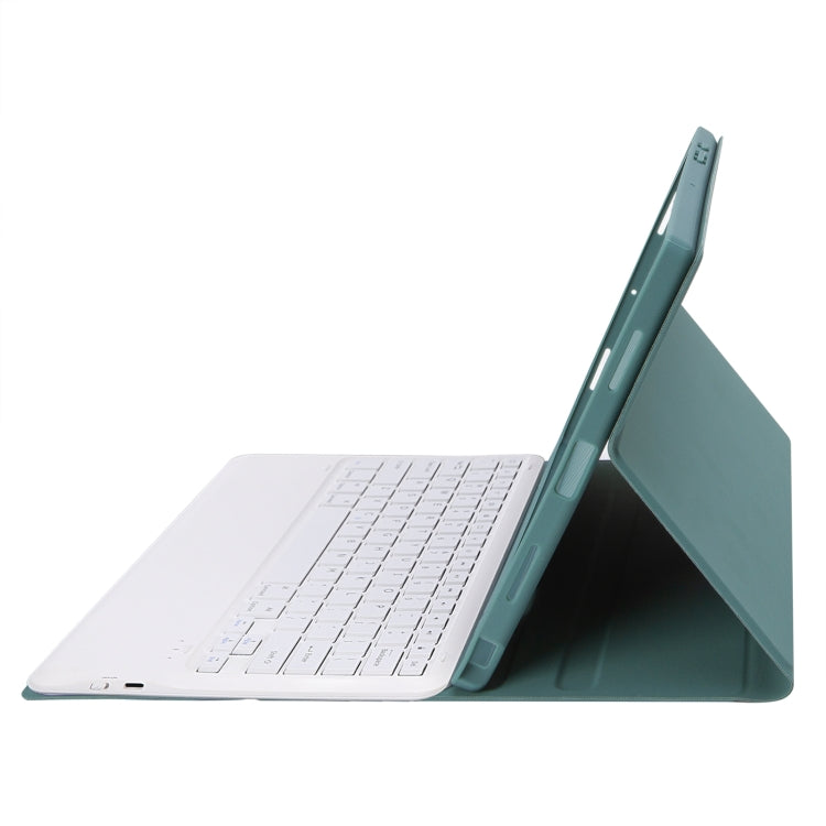 A800B Candy Color Detachable Bluetooth Keyboard Case with Pen Slot for Samsung Galaxy Tab S8+ / S7+ / S7 FE(Dark Green) - Samsung Keyboard by buy2fix | Online Shopping UK | buy2fix