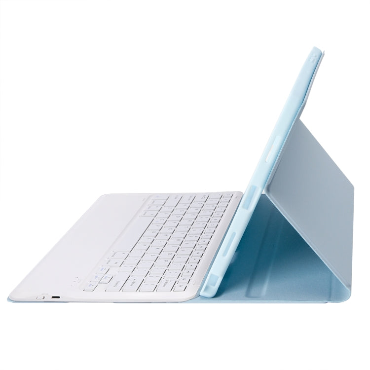 A800B Candy Color Detachable Bluetooth Keyboard Case with Pen Slot for Samsung Galaxy Tab S8+ / S7+ / S7 FE(Ice Blue) - Samsung Keyboard by buy2fix | Online Shopping UK | buy2fix