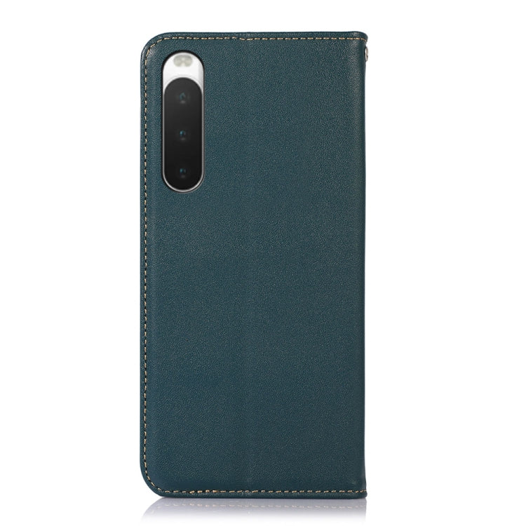 For Sony Xperia 10 IV KHAZNEH Nappa Top Layer Cowhide Leather Phone Case(Green) - Sony Cases by buy2fix | Online Shopping UK | buy2fix