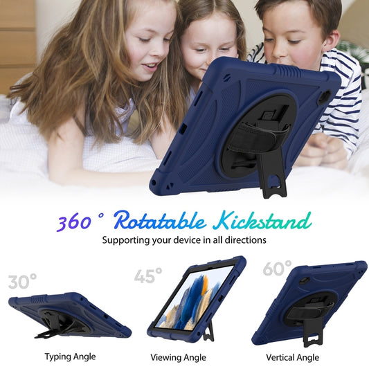 For Samsung Galaxy Tab A8 10.5 2021 Rotary Grab Silicone + PC Tablet Case(Navy Blue) - Other Galaxy Tab PC by buy2fix | Online Shopping UK | buy2fix