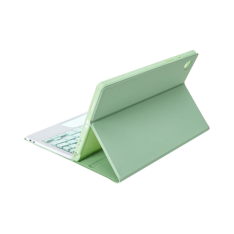 A610B-A Candy Color Bluetooth Keyboard Leather Case with Pen Slot & Touchpad For Samsung Galaxy Tab S6 Lite 10.4 inch SM-P610 / SM-P615(Light Green) by buy2fix