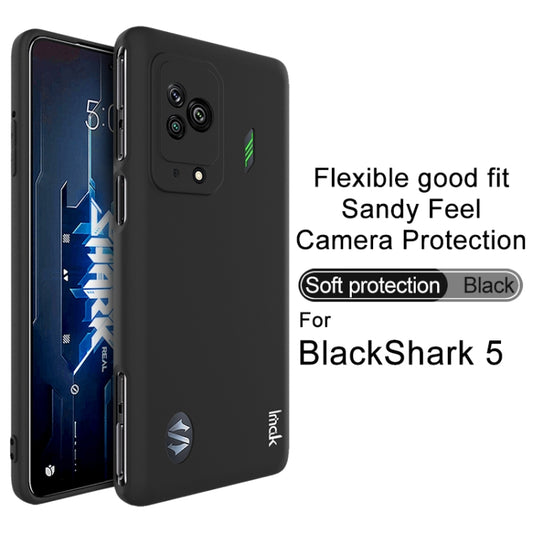 For Xiaomi Black Shark 5 IMAK UC-3 Series Shockproof Frosted TPU Phone Case(Black) by imak