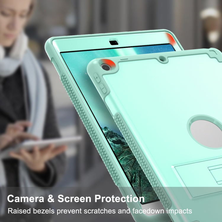 PC+Silicone Holder Tablet Case For iPad 9.7 2018 / 2017(Mint Green) - iPad 9.7 (2018) & (2017) Cases by buy2fix | Online Shopping UK | buy2fix