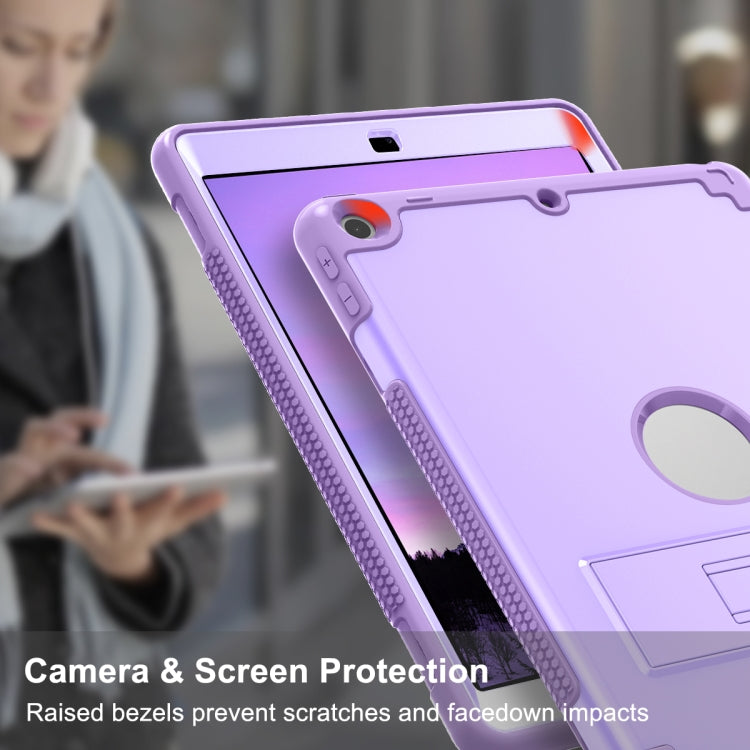 PC+Silicone Holder Tablet Case For iPad 9.7 2018 / 2017(Purple) - iPad 9.7 (2018) & (2017) Cases by buy2fix | Online Shopping UK | buy2fix