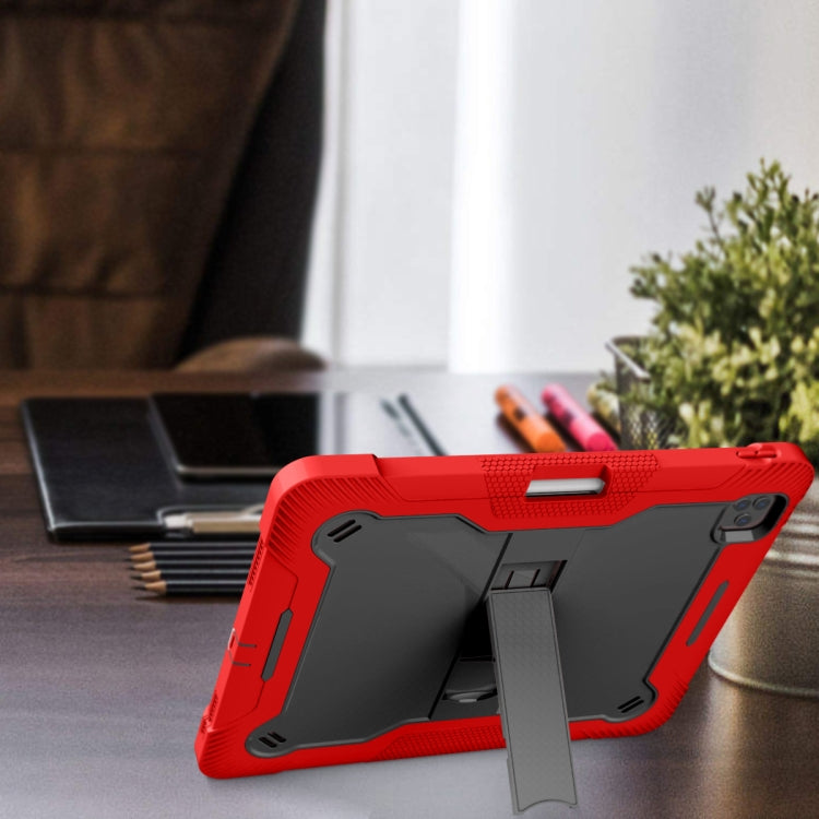 For iPad Pro 12.9 2022 / 2021 / 2020 / 2018 Silicone + PC Shockproof Tablet Case(Red+Black) - iPad Pro 12.9 (2022/2021) Cases by buy2fix | Online Shopping UK | buy2fix