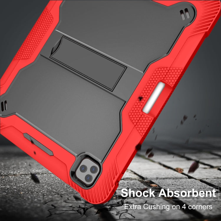 For iPad Pro 12.9 2022 / 2021 / 2020 / 2018 Silicone + PC Shockproof Tablet Case(Red+Black) - iPad Pro 12.9 (2022/2021) Cases by buy2fix | Online Shopping UK | buy2fix