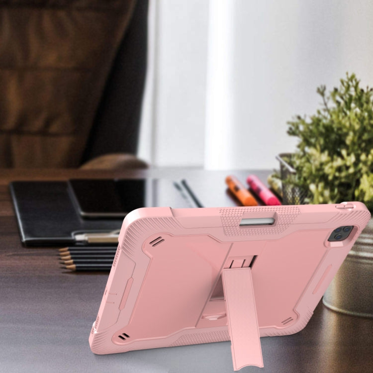 For iPad Pro 12.9 2022 / 2021 / 2020 / 2018 Silicone + PC Shockproof Tablet Case(Rose Gold) - iPad Pro 12.9 (2022/2021) Cases by buy2fix | Online Shopping UK | buy2fix