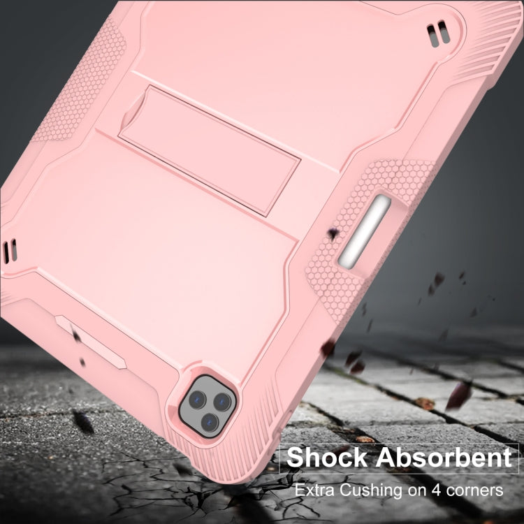 For iPad Pro 12.9 2022 / 2021 / 2020 / 2018 Silicone + PC Shockproof Tablet Case(Rose Gold) - iPad Pro 12.9 (2022/2021) Cases by buy2fix | Online Shopping UK | buy2fix