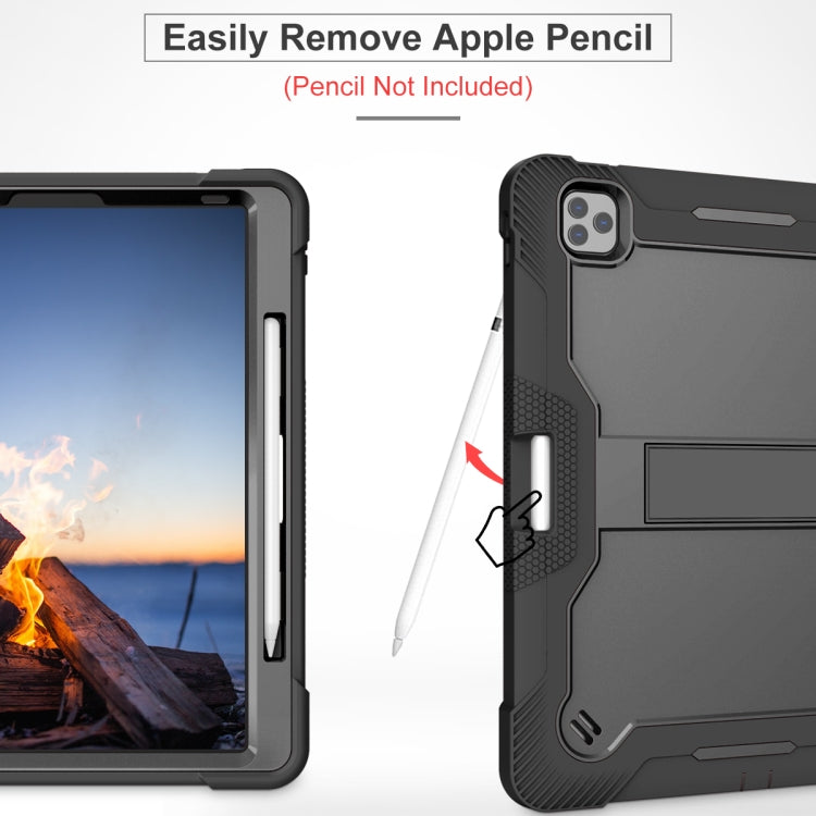 For iPad Pro 12.9 2022 / 2021 / 2020 / 2018 Silicone + PC Shockproof Tablet Case(Black) - iPad Pro 12.9 (2022/2021) Cases by buy2fix | Online Shopping UK | buy2fix