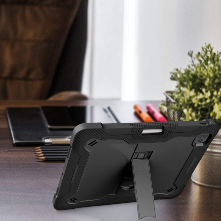 For iPad Pro 12.9 2022 / 2021 / 2020 / 2018 Silicone + PC Shockproof Tablet Case(Black) - iPad Pro 12.9 (2022/2021) Cases by buy2fix | Online Shopping UK | buy2fix