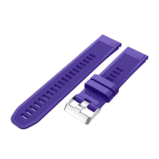 For Garmin Fenix 5 Silicone Watch Band(Purple) by buy2fix