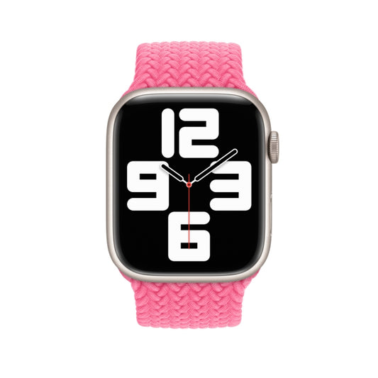 135mm Nylon Braided Watch Band For Apple Watch Ultra 49mm&Watch Ultra 2 49mm / Series 9&8&7 45mm / SE 3&SE 2&6&SE&5&4 44mm / 3&2&1 42mm(Pink) by buy2fix