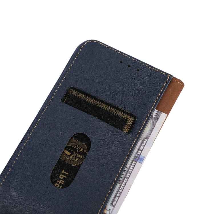 For Samsung Galaxy S22 5G KHAZNEH Nappa Top Layer Cowhide Leather Phone Case(Blue) - Galaxy S22 5G Cases by buy2fix | Online Shopping UK | buy2fix