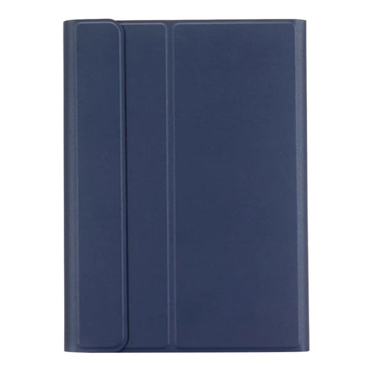 Round Cap Bluetooth Keyboard Leather Case with Pen Slot for Samsung Galaxy Tab S6 Lite, Specification:without Touchpad(Dark Blue+Black Keyboard) by buy2fix