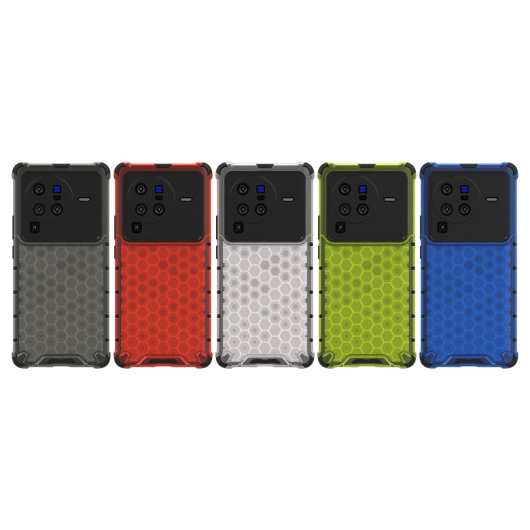 For vivo X80 Pro 5G China Shockproof Honeycomb PC + TPU Protective Case(Blue) by buy2fix