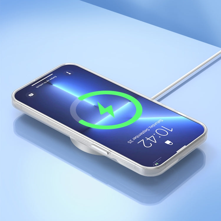 For iPhone 12 Pro Max Gradient Magsafe Magnetic Phone Case(Blue) by buy2fix