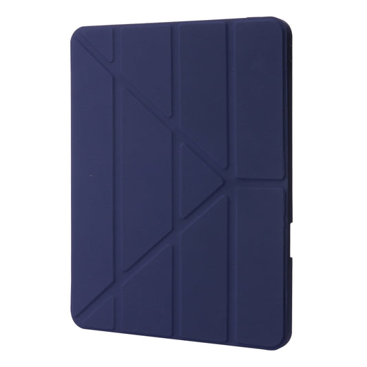 For iPad Air 13 2025 / 2024 / iPad Pro 12.9 2022 / 2021 / 2020 / 2018 Deformation Transparent Acrylic Leather Tablet Case(Dark Blue) by buy2fix