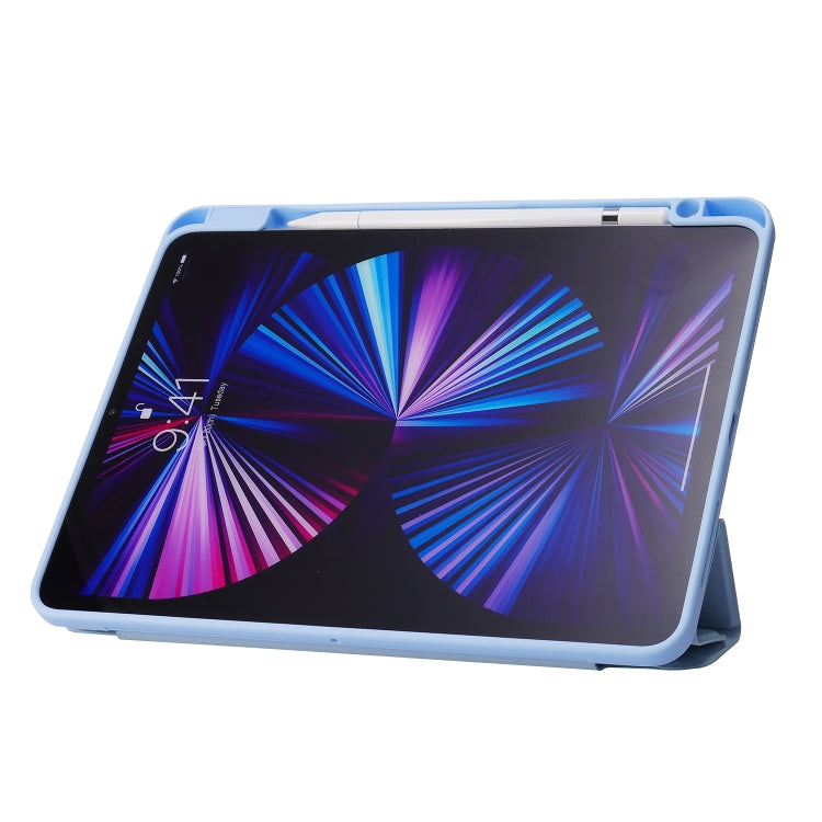For iPad Air 13 2025 / 2024 / iPad Pro 12.9 2022 / 2021 / 2020 / 2018 Deformation Transparent Acrylic Leather Tablet Case(Light Blue) - iPad Pro 12.9 (2022/2021) Cases by buy2fix | Online Shopping UK | buy2fix
