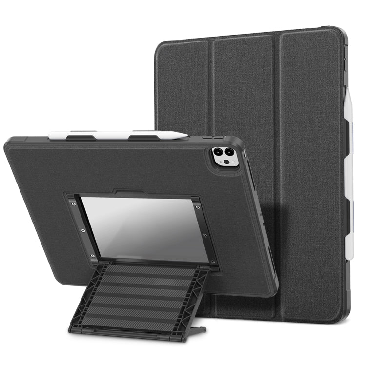 Suspension Stand Magnetic Flip Cover Tablet Case For iPad Air 2022 / 2020 10.9(Black) - iPad Air (2022) / (2020) 10.9 Cases by buy2fix | Online Shopping UK | buy2fix