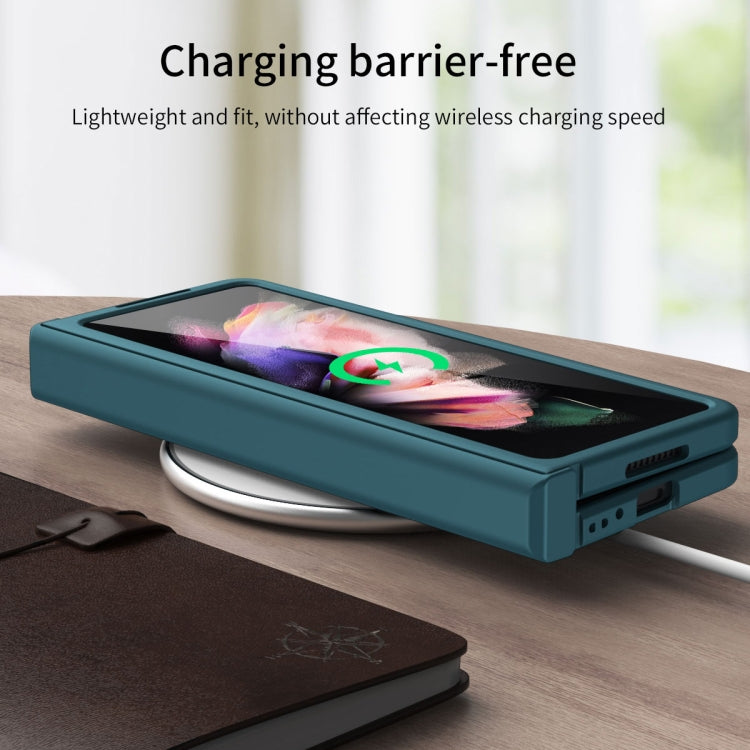 For Samsung Galaxy Z Fold3 5G 360 Full Body Hinge Flip Phone Case(Green) - Galaxy Phone Cases by buy2fix | Online Shopping UK | buy2fix