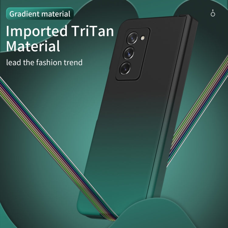 For Samsung Galaxy Z Fold2 5G Colorful Gradient Phone Case(Cyan) - Galaxy Phone Cases by buy2fix | Online Shopping UK | buy2fix