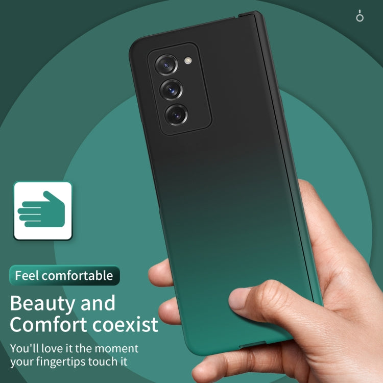 For Samsung Galaxy Z Fold2 5G Colorful Gradient Phone Case(Cyan) - Galaxy Phone Cases by buy2fix | Online Shopping UK | buy2fix