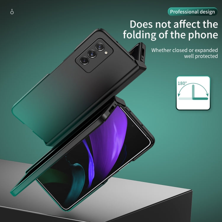 For Samsung Galaxy Z Fold2 5G Colorful Gradient Phone Case(Cyan) - Galaxy Phone Cases by buy2fix | Online Shopping UK | buy2fix