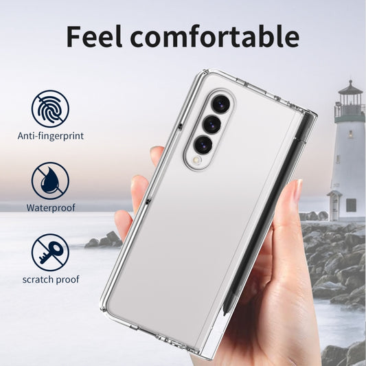 For Samsung Galaxy Z Fold3 5G 360 Full Body Hinge Flip Phone Case with Pen Slot(Transparent) - Galaxy Phone Cases by buy2fix | Online Shopping UK | buy2fix
