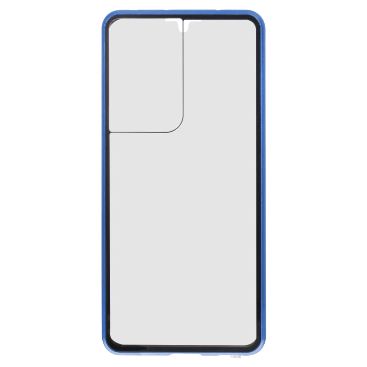 For Samsung Galaxy S21 Ultra 5G Anti-peeping Magnetic Double-sided Tempered Glass Phone Case(Blue) - Galaxy S21 Ultra 5G Cases by buy2fix | Online Shopping UK | buy2fix