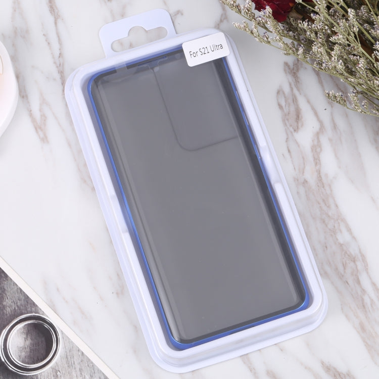 For Samsung Galaxy S21 Ultra 5G Anti-peeping Magnetic Double-sided Tempered Glass Phone Case(Blue) - Galaxy S21 Ultra 5G Cases by buy2fix | Online Shopping UK | buy2fix