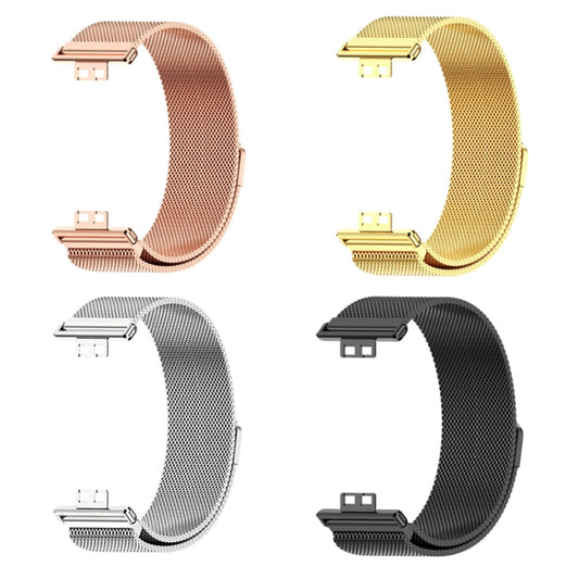 For Huawei Watch Fit Mijobs Milan Magnetic Stainless Steel Watch Band(Black) by MIJOBS